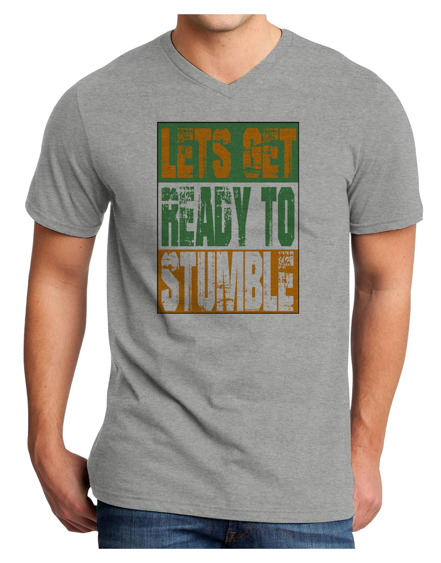 Lets Get Ready To Stumble Adult V-Neck T-shirt by TooLoud-Mens V-Neck T-Shirt-TooLoud-White-Small-Davson Sales