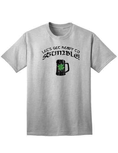 Lets Get Ready to Stumble Adult Unisex St Patrick's Day T-Shirt-TooLoud-Ash Gray-Small-Davson Sales