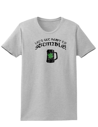 Lets Get Ready to Stumble Adult Womens St. Patrick's Day T-Shirt-TooLoud-Ash Gray-Small-Davson Sales