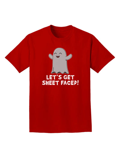 Let's Get Sheet Faced Adult Dark T-Shirt by TooLoud-Mens T-Shirt-TooLoud-Red-Small-Davson Sales