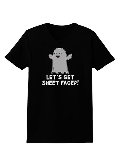 Let's Get Sheet Faced Womens Dark T-Shirt by TooLoud-Womens T-Shirt-TooLoud-Black-X-Small-Davson Sales