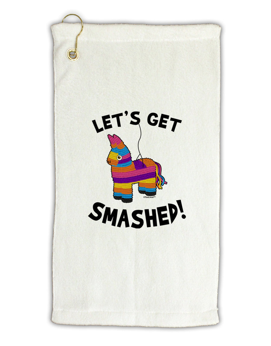 Let's Get Smashed Pinata Micro Terry Gromet Golf Towel 16 x 25 inch-Golf Towel-TooLoud-White-Davson Sales