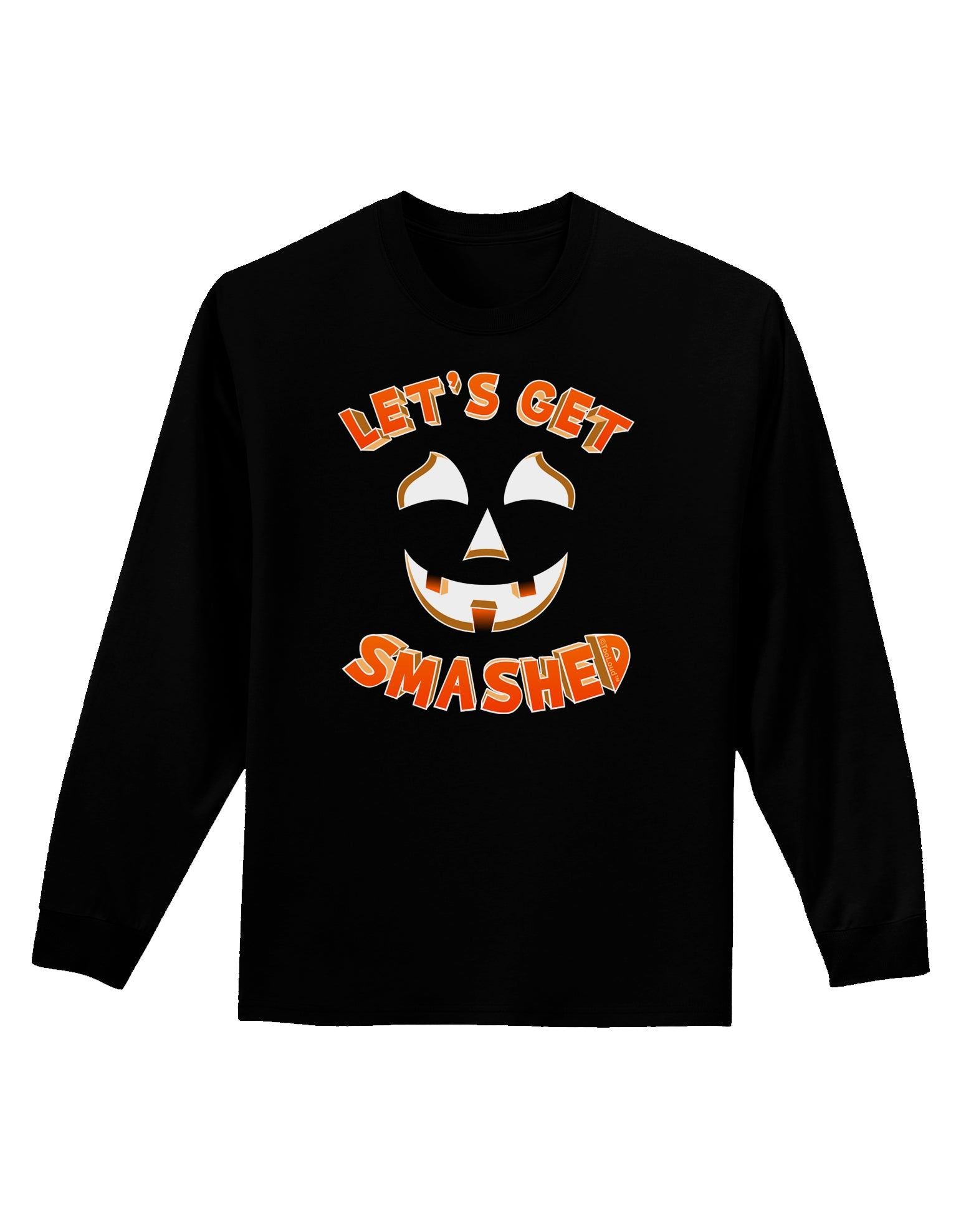 Let's Get Smashed Pumpkin Adult Long Sleeve Dark T-Shirt by TooLoud-TooLoud-Black-Small-Davson Sales