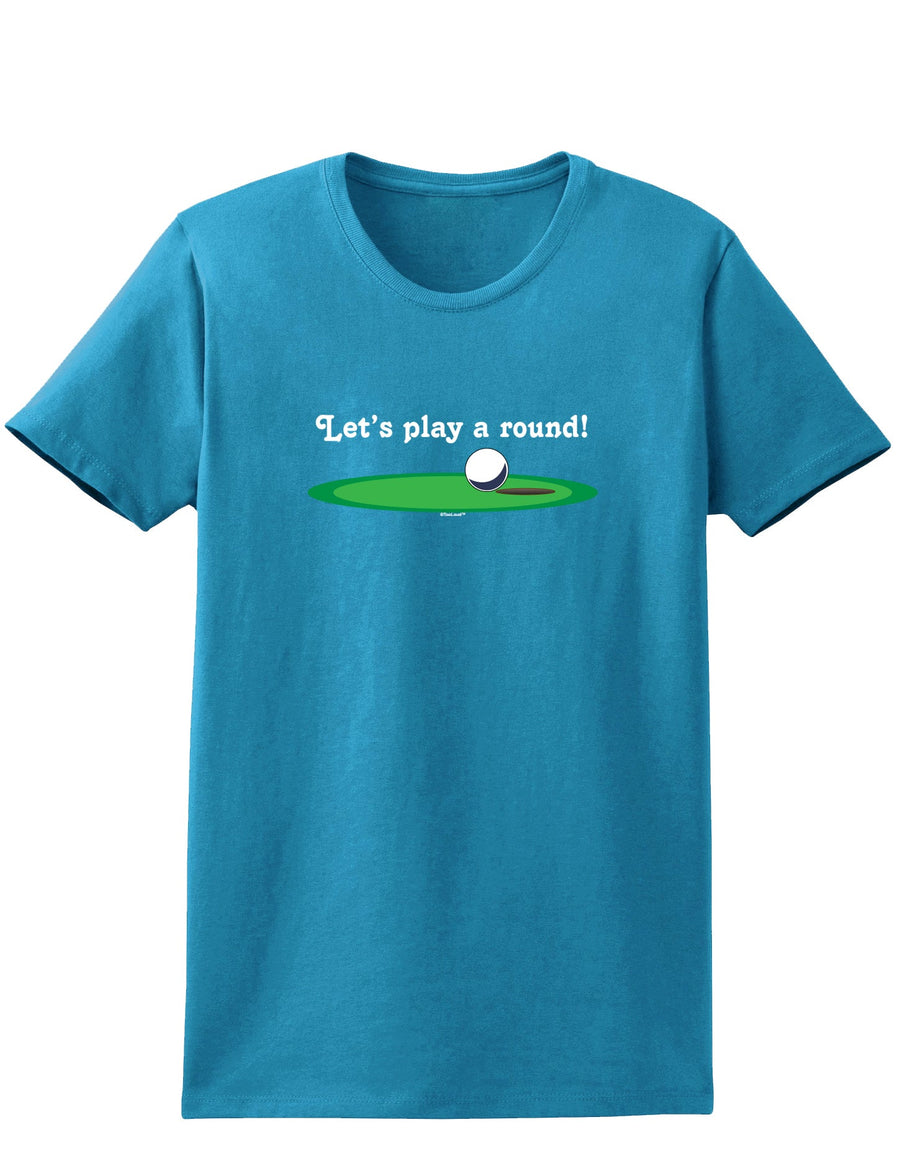 Let's Play a Round Womens Dark T-Shirt-TooLoud-Black-X-Small-Davson Sales