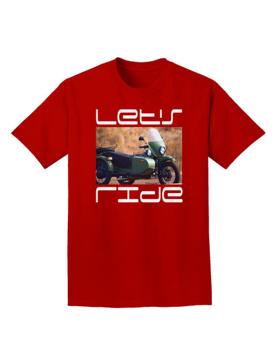 Lets Ride Sidecar Motorcycle Adult Dark T-Shirt-Mens T-Shirt-TooLoud-Red-Small-Davson Sales