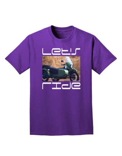 Lets Ride Sidecar Motorcycle Adult Dark T-Shirt-Mens T-Shirt-TooLoud-Purple-Small-Davson Sales