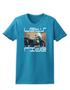 Lets Ride Sidecar Motorcycle Womens Dark T-Shirt-TooLoud-Turquoise-X-Small-Davson Sales