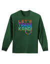 Let's Trade Kandi Adult Long Sleeve Dark T-Shirt-TooLoud-Dark-Green-Small-Davson Sales