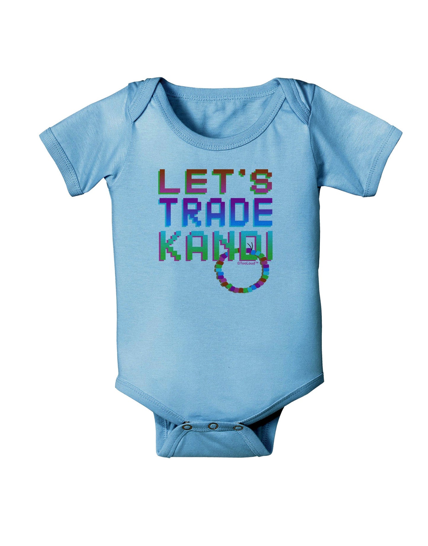 Let's Trade Kandi Baby Romper Bodysuit-Baby Romper-TooLoud-LightBlue-06-Months-Davson Sales