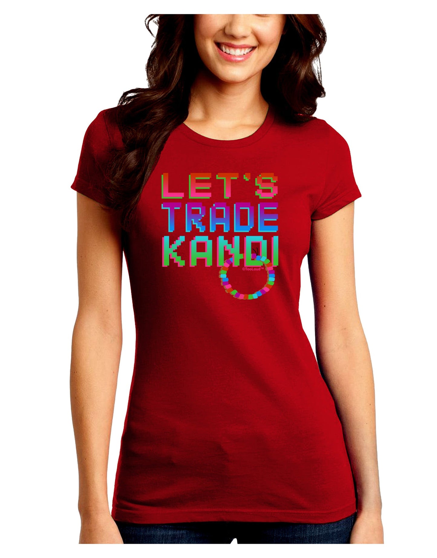 Let's Trade Kandi Juniors Crew Dark T-Shirt-T-Shirts Juniors Tops-TooLoud-Red-Juniors Fitted Small-Davson Sales