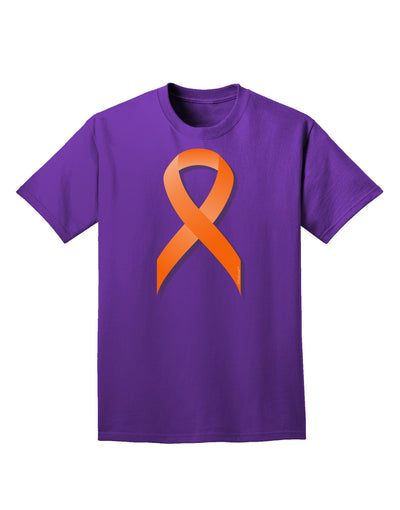 Leukemia Awareness Ribbon - Orange Adult Dark T-Shirt-Mens T-Shirt-TooLoud-Purple-Small-Davson Sales