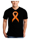 Leukemia Awareness Ribbon - Orange Adult Dark V-Neck T-Shirt-TooLoud-Black-Small-Davson Sales