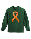 Leukemia Awareness Ribbon - Orange Adult Long Sleeve Dark T-Shirt-TooLoud-Dark-Green-Small-Davson Sales