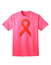 Leukemia Awareness Ribbon - Orange Adult T-Shirt-Mens T-Shirt-TooLoud-Neon-Pink-Small-Davson Sales