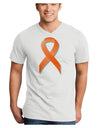 Leukemia Awareness Ribbon - Orange Adult V-Neck T-shirt-Mens V-Neck T-Shirt-TooLoud-White-Small-Davson Sales