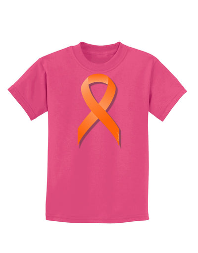 Leukemia Awareness Ribbon - Orange Childrens Dark T-Shirt-Childrens T-Shirt-TooLoud-Sangria-X-Small-Davson Sales