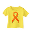 Leukemia Awareness Ribbon - Orange Infant T-Shirt-Infant T-Shirt-TooLoud-Yellow-06-Months-Davson Sales