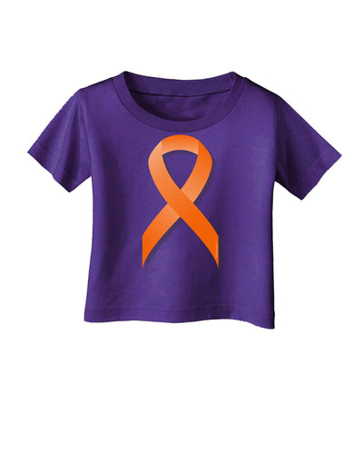 Leukemia Awareness Ribbon - Orange Infant T-Shirt Dark-Infant T-Shirt-TooLoud-Purple-06-Months-Davson Sales