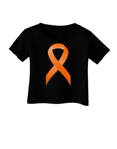 Leukemia Awareness Ribbon - Orange Infant T-Shirt Dark-Infant T-Shirt-TooLoud-Black-06-Months-Davson Sales