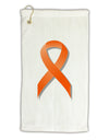 Leukemia Awareness Ribbon - Orange Micro Terry Gromet Golf Towel 16 x 25 inch-Golf Towel-TooLoud-White-Davson Sales