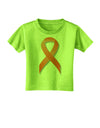 Leukemia Awareness Ribbon - Orange Toddler T-Shirt-Toddler T-Shirt-TooLoud-Lime-Green-2T-Davson Sales