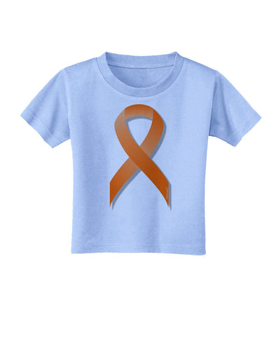 Leukemia Awareness Ribbon - Orange Toddler T-Shirt-Toddler T-Shirt-TooLoud-Aquatic-Blue-2T-Davson Sales