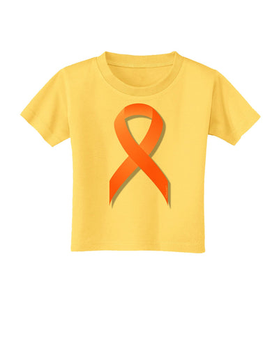 Leukemia Awareness Ribbon - Orange Toddler T-Shirt-Toddler T-Shirt-TooLoud-Yellow-2T-Davson Sales