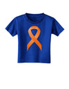 Leukemia Awareness Ribbon - Orange Toddler T-Shirt Dark-Toddler T-Shirt-TooLoud-Royal-Blue-2T-Davson Sales