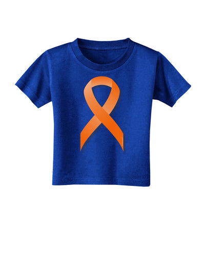 Leukemia Awareness Ribbon - Orange Toddler T-Shirt Dark-Toddler T-Shirt-TooLoud-Royal-Blue-2T-Davson Sales