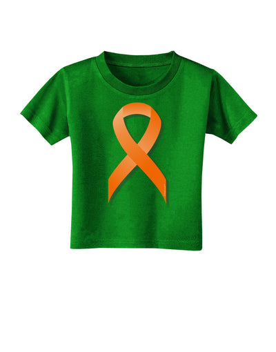 Leukemia Awareness Ribbon - Orange Toddler T-Shirt Dark-Toddler T-Shirt-TooLoud-Clover-Green-2T-Davson Sales