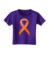 Leukemia Awareness Ribbon - Orange Toddler T-Shirt Dark-Toddler T-Shirt-TooLoud-Purple-2T-Davson Sales