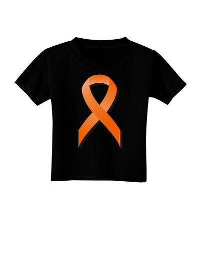 Leukemia Awareness Ribbon - Orange Toddler T-Shirt Dark-Toddler T-Shirt-TooLoud-Black-2T-Davson Sales