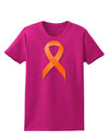 Leukemia Awareness Ribbon - Orange Womens Dark T-Shirt-TooLoud-Hot-Pink-Small-Davson Sales