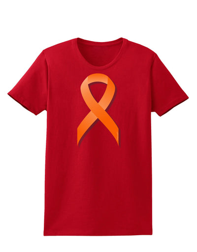 Leukemia Awareness Ribbon - Orange Womens Dark T-Shirt-TooLoud-Red-X-Small-Davson Sales