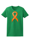 Leukemia Awareness Ribbon - Orange Womens Dark T-Shirt-TooLoud-Kelly-Green-X-Small-Davson Sales