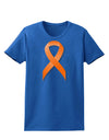 Leukemia Awareness Ribbon - Orange Womens Dark T-Shirt-TooLoud-Royal-Blue-X-Small-Davson Sales