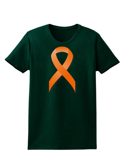 Leukemia Awareness Ribbon - Orange Womens Dark T-Shirt-TooLoud-Forest-Green-Small-Davson Sales