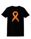 Leukemia Awareness Ribbon - Orange Womens Dark T-Shirt-TooLoud-Black-X-Small-Davson Sales