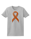 Leukemia Awareness Ribbon - Orange Womens T-Shirt-Womens T-Shirt-TooLoud-AshGray-X-Small-Davson Sales