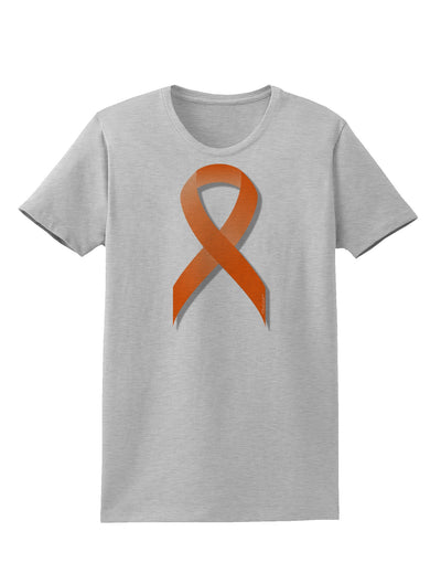 Leukemia Awareness Ribbon - Orange Womens T-Shirt-Womens T-Shirt-TooLoud-AshGray-X-Small-Davson Sales