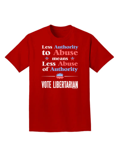 Libertarian Against Authority Abuse Adult Dark T-Shirt-Mens T-Shirt-TooLoud-Red-Small-Davson Sales