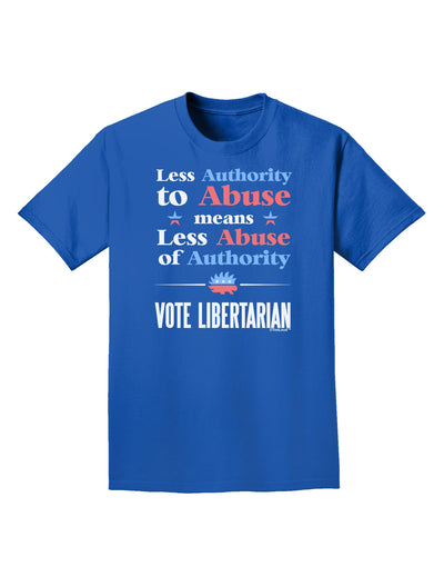 Libertarian Against Authority Abuse Adult Dark T-Shirt-Mens T-Shirt-TooLoud-Royal-Blue-Small-Davson Sales