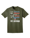 Libertarian Against Authority Abuse Adult Dark T-Shirt-Mens T-Shirt-TooLoud-Military-Green-Small-Davson Sales