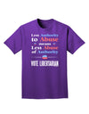 Libertarian Against Authority Abuse Adult Dark T-Shirt-Mens T-Shirt-TooLoud-Purple-Small-Davson Sales