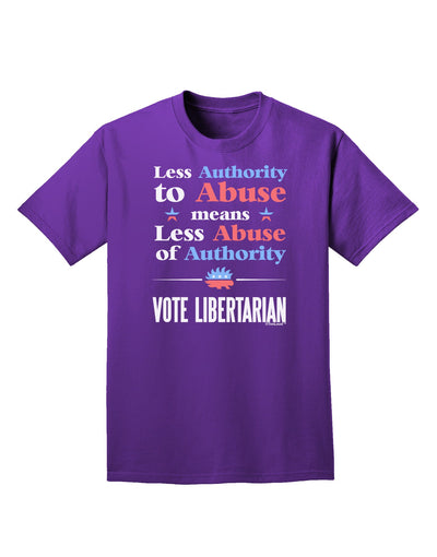 Libertarian Against Authority Abuse Adult Dark T-Shirt-Mens T-Shirt-TooLoud-Purple-Small-Davson Sales