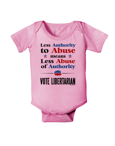 Libertarian Against Authority Abuse Baby Romper Bodysuit-Baby Romper-TooLoud-Pink-06-Months-Davson Sales