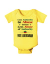 Libertarian Against Authority Abuse Baby Romper Bodysuit-Baby Romper-TooLoud-Yellow-06-Months-Davson Sales