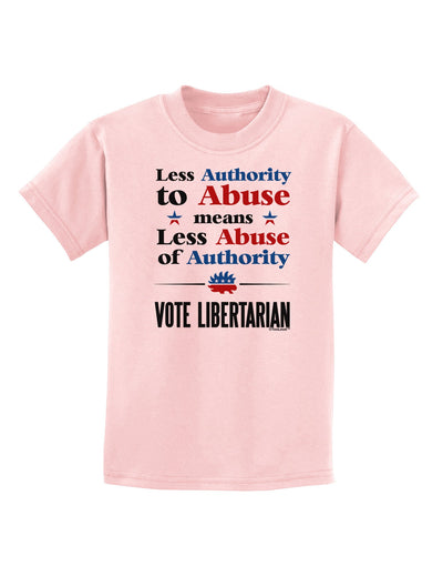 Libertarian Against Authority Abuse Childrens T-Shirt-Childrens T-Shirt-TooLoud-PalePink-X-Small-Davson Sales