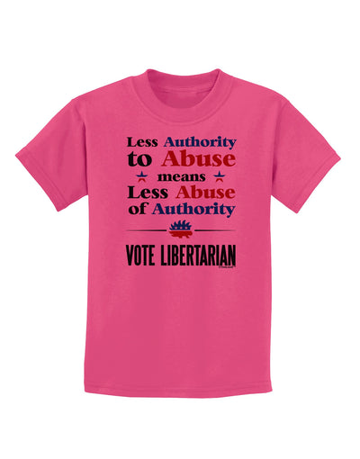 Libertarian Against Authority Abuse Childrens T-Shirt-Childrens T-Shirt-TooLoud-Sangria-X-Small-Davson Sales