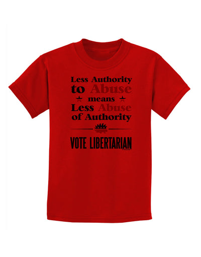 Libertarian Against Authority Abuse Childrens T-Shirt-Childrens T-Shirt-TooLoud-Red-X-Small-Davson Sales